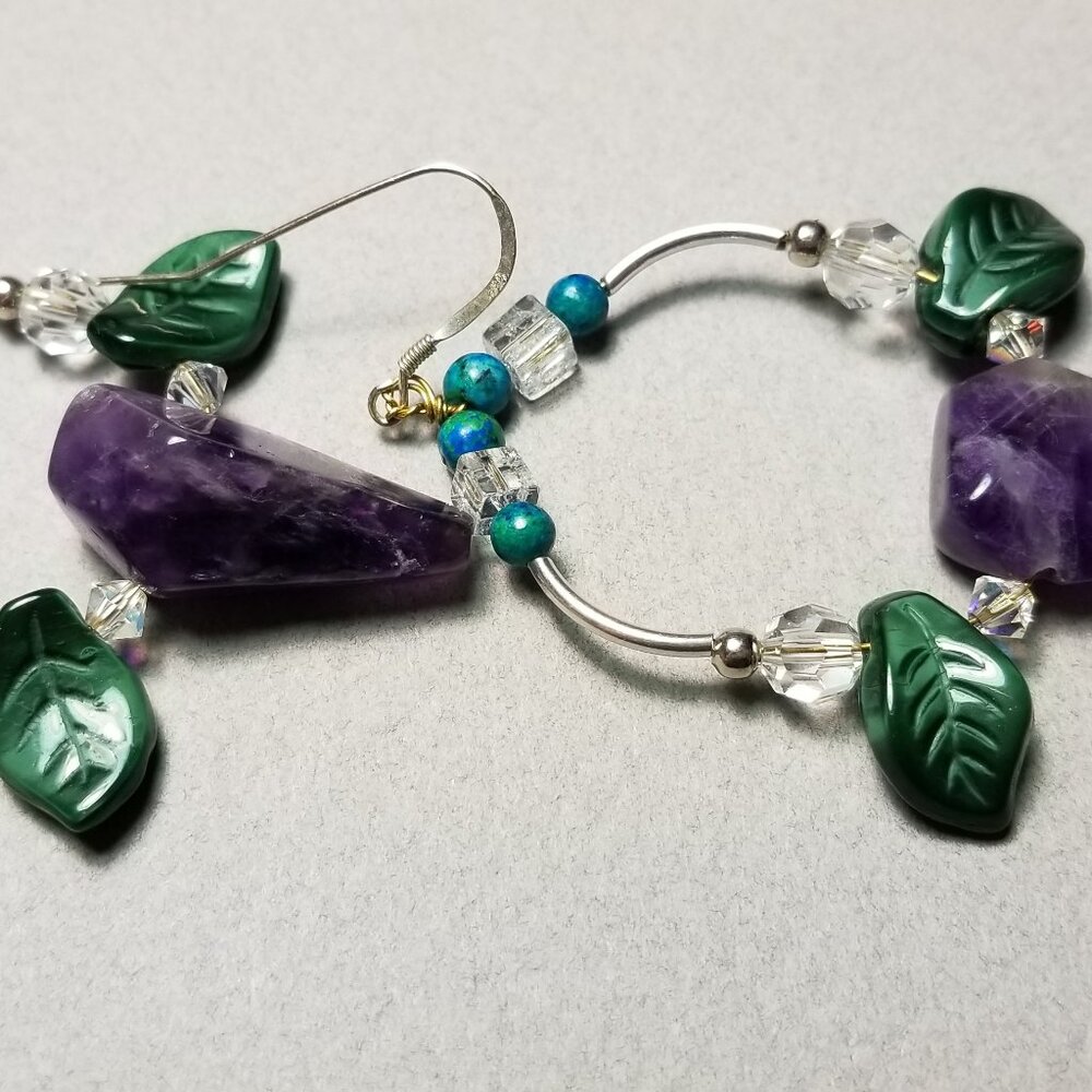 Handcrafted Amethyst Dangle Earrings - image 3